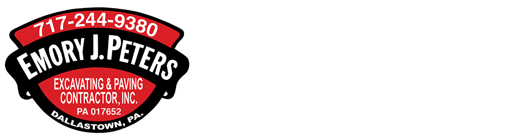 Logo for Emory J. Peters Excavating & Paving Contractor, Inc., featuring a striking red and black color scheme. Perfect for enhancing your brand visibility in Dallastown, PA 017652. For inquiries, call 717-244-9380—your go-to solution for integrating essential SEO keywords on your mobile menu!